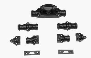 Loquet à crémone en fer pour usage intérieur, pour fenêtre et porte, avec tige verticale longue et bouton, emballage en polybag - Product Image 5