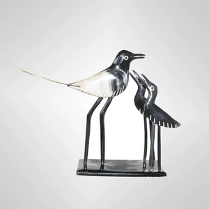 Figura Decorativa de Pareja de Aves con Patrón Estético para Hogar, Oficina y Regalo por Perfect Enterprises - Product Image 1