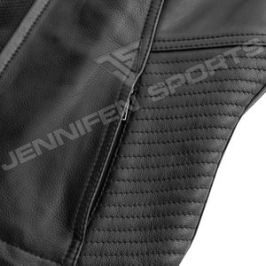 Chaleco de Motocicleta de Cuero Vacuno Genuino Clásico para Mujer, Resistente al Viento, con Forro de Poliéster, para Verano e Invierno - Product Image 3