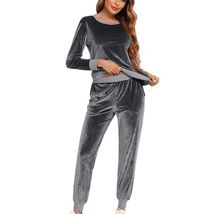 Fashion Crop Top Suit Hooded Sportswear Pullover <b>Leggings</b> Velvet Women Sweat Suit 2 Piece Set 2026 - Product Image 1