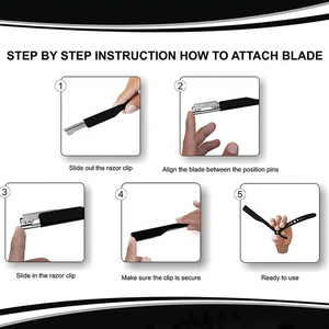 High Quality Wood Stainless Steel Barber Men Face Shaving <b>Razor</b> Custom Logo Slide Blade Black Color Cut Throat <b>Razor</b> CE - Product Image 4