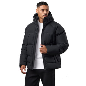 Oem Customized logo Design Trendy Autumn and <b>Winter</b> New Men's <b>Coat</b> Short Stand Collar Light Polyester <b>Coat</b> Men Jacket - Product Image 3