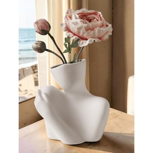 Modern <b>Ceramic</b> <b>Vase</b> Matte White Tabletop Decor Exquisite Design 8-16 Inches Width 8-12in - Product Image 1