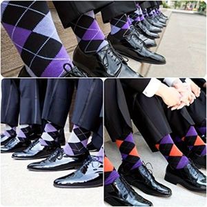 Calzini da uomo in cotone a righe diamantate a coste, tinta unita, confezione da 3/6/12 paia con stile e colore casuali - Product Image 6