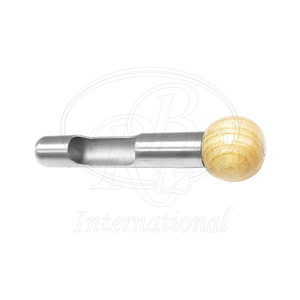 Deshorner de Tubos de Acero Inoxidable con Mango de Madera, 25 mm de Diámetro, Herramienta Reutilizable para Deshornear Ganado - Product Image 1