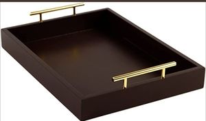 Handmade Wooden Octagonal <b>Serving</b> Tray <b>Set</b> Polished Vintage Design Solid Color <b>Dishes</b> & Plates - Product Image 3
