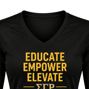Camiseta de Manga Larga Personalizada para Mujer Sigma Gamma Rho, con Letras Griegas, Estilo Casual, Cuello Redondo, Ropa Urbana al por Mayor - Product Image 3