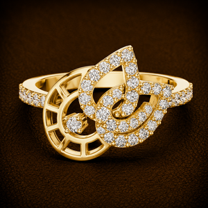 Bague en or massif 14K 18K avec diamant de laboratoire taille ronde, motif feuille, DEF VVS, bague de mariage personnalisée pavée de diamants, fournisseur OEM en gros - Product Image 1