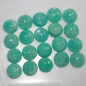 อะเมโซไนต์ธรรมชาติ ขนาด 3 มม.-10 มม. ทรงกลมเจียรแบบคาโบชอง สีฟ้า หินอะเมโซไนต์แบบเม็ด ราคาขายส่ง สำหรับทำเครื่องประดับ - Product Image 3