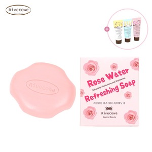 Rivecowe Rose Water Refreshing <b>Soap</b> Bar Moisturizing Brightening Soothing Face <b>Soap</b> for All Skin Types - Product Image 1