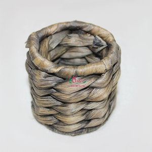Servilleteros de ratán de jacinto de agua de algas marinas tejidos a mano, decoración de mesa Bohemia ecológica para cocina. - Product Image 6