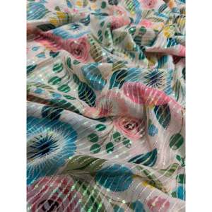 ชุดส่าหรีชุดแต่งงานดีไซน์เนอร์พร้อมงานเย็บปักถักร้อยตามลำดับ - Product Image 5