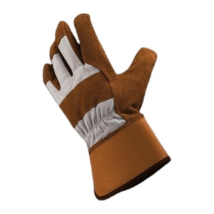 Canadian Cowhide Split Leather Rigger Gloves with Cotton <b>Liner</b> Heavy Safety Industrial Protection for Workmen and <b>Gardeners</b> - Product Image 4