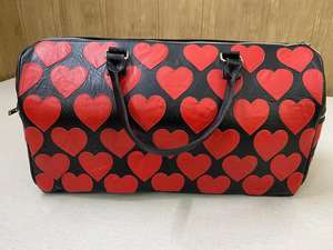 SALE BAG VALENTINEDAY Genuine Leather Duffle/Travel Bag for Women with Adjustable Shoulder <b>Strap</b> Rivet & Chains Decoration - Product Image 1