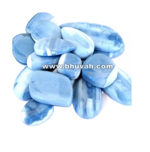 Cabochon d'opale naturelle bleu blanc de qualité supérieure en forme de poire de haute qualité 5 étoiles examen pierre précieuse rouge pour la fabrication de bijoux en gros - Product Image 5