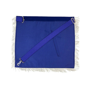 Delantal de francmasón OEM con flecos de terciopelo azul, diseño ceremonial premium, venta al por mayor de fábrica para la Logia Azul - Product Image 2