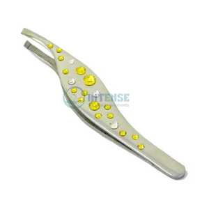 Pince à sourcils et cils en acier inoxydable de précision professionnelle épilateur incliné de haute qualité pour femmes et hommes - Product Image 4