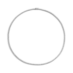 Luxeshine Women's Luxury 5 Carat Bezel-Set Lab Grown Brilliant Cut E Color IGI Certified 14K Rose Gold Diamond Tennis <b>Necklace</b> - Product Image 1