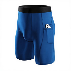 กางเกงรัดรูปออกกำลังกายสำหรับผู้ชาย ผลิตจากโพลีเอสเตอร์ 88% สแปนเด็กซ์ 12% แห้งเร็ว ระบายอากาศได้ดี เหมาะสำหรับวิ่งและฝึกซ้อม ป้องกันแสงแดด UPF 50+ - Product Image 1