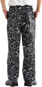 Pantalones de Chef Unisex Personalizados, Uniformes para Hotel y Restaurante, con Múltiples Bolsillos y Parches Funcionales, Color Negro - Product Image 6