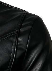 Wholesale Men's Genuine <b>Leather</b> Windproof Front Custom Biker Motorcycle <b>Jacket</b> <b>Retro</b> Fashion Outerwear Manufacturer O.E.M. - Product Image 3