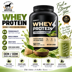 Concentrado de Proteína de Suero de Leche Elma Food 1KG Sin Azúcar Añadido 50 Porciones Fórmula de Crecimiento Muscular con BCAA Proteína en Polvo Sin GMO - Product Image 1