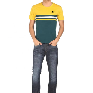 Camisetas de Hombre a Rayas de Manga Corta al por Mayor, Camisetas Casuales de Verano de Algodón Suave y Transpirable con Cuello Redondo, Personalizables al por Mayor, Top de Moda USA - Product Image 3