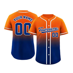 Men's 100% Polyester Baseball Softball Jersey Custom Digital Sublimation Printed Crew Neck Shirt Plus Size Soft Comfortable Wear - Product Image 1