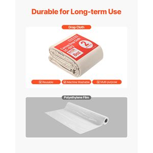 Teli Protettivi per Mobili 9x12 Piedi, Confezione da 2, Tela Resistente da 8oz per Protezione di Pavimenti e Mobili - Product Image 5