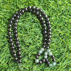 ลูกปัดมอยส์ซาไนต์สีดำและสีน้ำเงินขนาด 14 นิ้ว 7 มม. สีดำ และ 6.5 มม. ลูกปัดแบบกำหนดเอง และเครื่องประดับเพชรอื่นๆ - Product Image 1