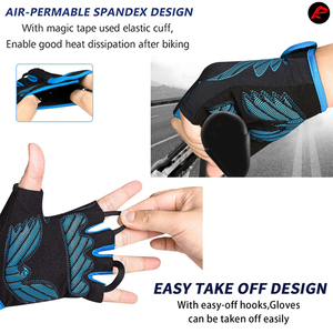 Guantes de Ciclismo Transpirables de Medio Dedo con Agarre Fuerte para Hombres y Mujeres, Guantes Antideslizantes para Ciclismo de Montaña y Carretera - Product Image 4