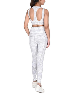 Tenues de sport pour femmes, ensemble 2 pièces, leggings taille haute et soutien-gorge de sport sans rembourrage, pantalon de yoga amincissant, vêtements de sport pour la gym - Product Image 6