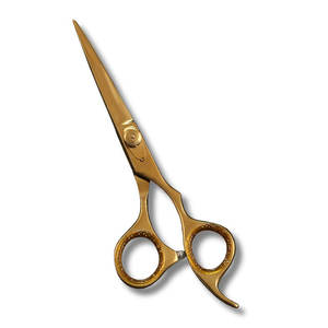 Ciseaux à cheveux professionnels avec poignée ergonomique droite en acier inoxydable, ciseaux à cheveux en acier inoxydable tranchants - Product Image 1