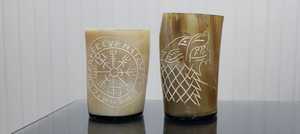 Vaso de cuerno vikingo hecho a mano de alta demanda, vaso de chupito de cuerno de vaca para whisky y vaso de cuerno auténtico de la India EN VENTA - Product Image 3