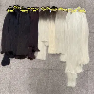 Venta al por mayor a granel Rusia Color del pelo Pla/Rubio/Marrón Extensión del pelo de la cutícula