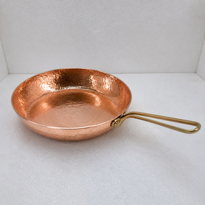 Sartén de Cobre Martillado Hecha a Mano con Mango de Latón, Utensilio de Cocina, Fabricante y Proveedor OEM ODM - Product Image 3