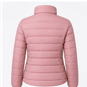 Premium Women's Lightweight Front Zipper Hooded Puffer Jacket Winter Warm <b>Quilted</b> Windproof Breathable Seamless Fusing Knitted - Product Image 5