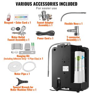 Depuratore d'Acqua Domestico a Idrogeno con 6 Impostazioni, Ionizzatore d'Acqua Alcalina pH 2.5-11.2, Filtrazione a U per Acqua Alcalina e Acida - Product Image 6