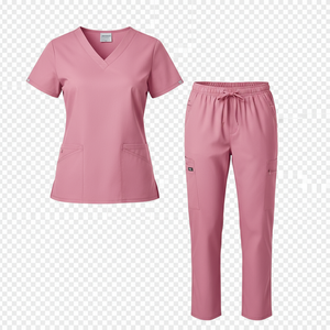 Nouvelle conception de tenues médicales unisexes pour infirmières, uniformes d'hôpital en tissu polyester Dobby, détection des aiguilles, fusion sans couture - Product Image 1