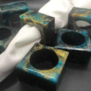 Anillo de Servilleta de Resina Moderno Hecho a Mano, Decoración de Mesa de Comedor, Accesorios Premium para Decoración de Mesa de Boda y Hotel por Tradebyd - Product Image 1