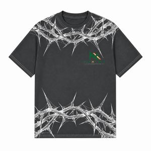 Custom Crown of Thorns Print T-<b>Shirt</b> Men <b>Gothic</b> Streetwear Graphic Tee Edgy Oversized Top - Product Image 2
