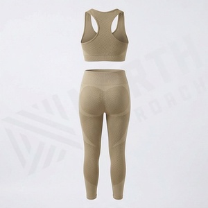 Venta Directa de Fábrica, Conjunto de Yoga para Mujer, Talla Grande, Impermeable, Transpirable, Ecológico, Cintura Alta, 2 Piezas, Ropa Deportiva - Product Image 2