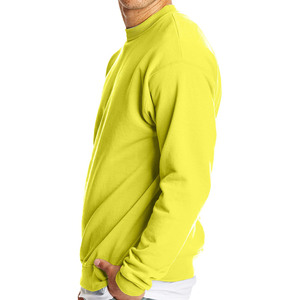 Sweat-shirt 100 % coton pour homme, avec logo personnalisé en relief, style streetwear, col rond en molleton, toutes tailles, pour l'hiver, vente en gros - Product Image 2