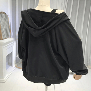 Conjuntos Deportivos Cortos de Otoño Estilo Hip Hop para Mujer, 3 Piezas, Chaqueta con Cremallera, Pantalones Cortos, 100% Algodón, Transpirable, de Secado Rápido, Ecológico, Manga Larga - Product Image 4