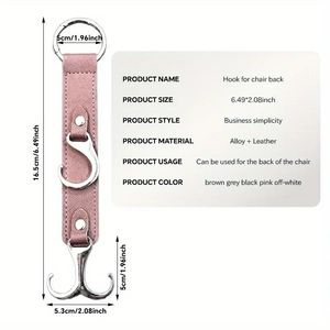 Ganci Multifunzionali in Ecopelle per Poggiatesta Auto, Set da 2 Pezzi, Ganci Portaoggetti per Sedile Auto in PU - Product Image 2