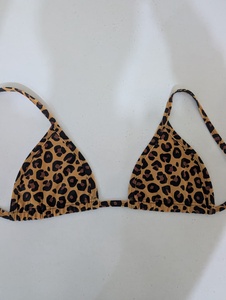 Ensemble de bikini imprimé léopard, haut triangle à nouer, bas brésilien, maillot de bain extensible 2 pièces pour femme - Product Image 2