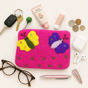 Wholesale <b>Pink</b> Felt <b>Purse</b> for Daily Life | Eco Friendly Felt Coin <b>Purse</b> || Kids Coins Pouch - Product Image 2
