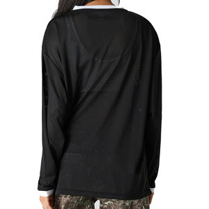 Camiseta Deportiva Americana de Malla 100% Poliéster, Corte Cuadrado, Manga Corta, Cuello en V, Hombros Caídos, Transpirable, Protección UV - Product Image 5