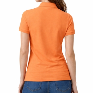 เสื้อโปโลผ้าฝ้ายสั่งทำสำหรับผู้หญิง แขนสั้น สวมใส่สบาย เหมาะสำหรับเล่นกอล์ฟ ระบายอากาศได้ดี ทรงพอดีตัว ออกแบบ OEE ตามสั่ง เสื้อโปโลสำหรับผู้หญิง - Product Image 3