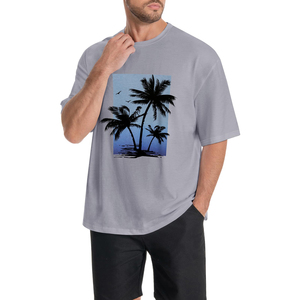 Camiseta Oversize de Algodón Pesado con Hombros Caídos, Ajuste Holgado, Estilo Casual Urbano, Top de Verano Cómodo y Básico para Uso Diario - Product Image 4